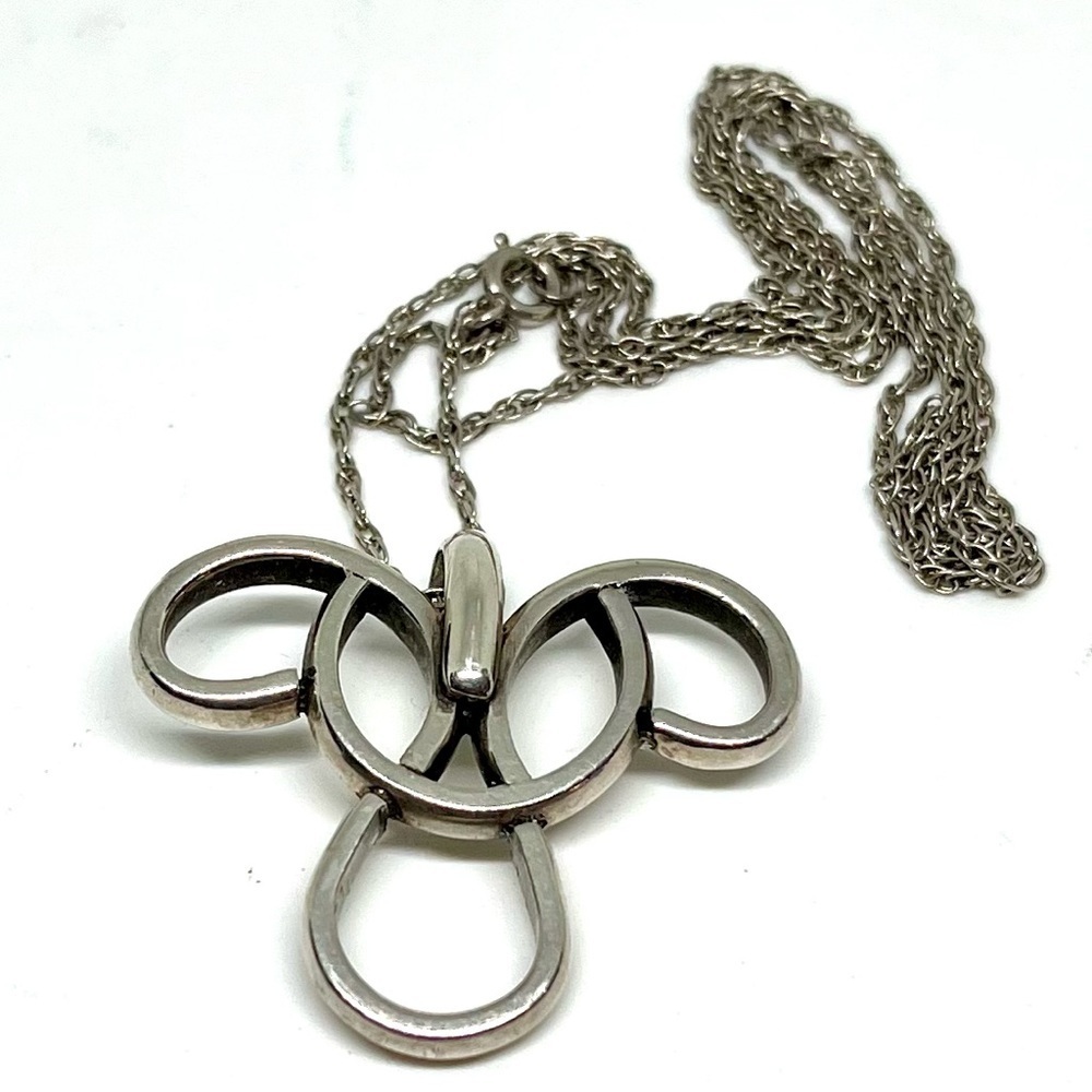 Vintage Modernist Sterling Silver Necklace